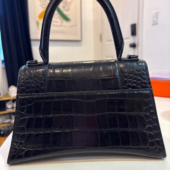 BALENCIAGA Hourglass XS Crocodile-Embossed Top Handle Bag - Picture 3 of 8